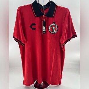 CHARLY Club Tijuana Xolos Soccer Men Polo Shirt Size Large Futbol Mexico Sport
